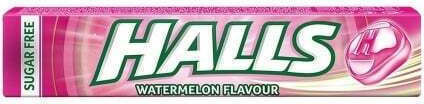 Halls Καραμέλες με Γεύση Καρπούζι Χωρίς Προσθήκη Ζάχαρης 32gr