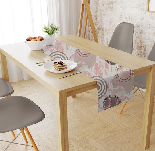 Dimcol Tischtuch Fleckabweisend Elektrische Gitarren 2Stück Circles 469 Coral 140x300cm