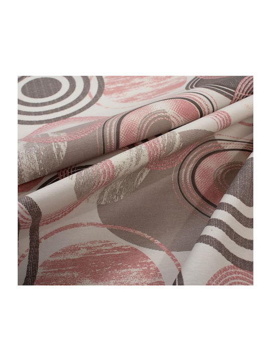 Dimcol Καρέ Τραπεζομάντηλο Αλέκιαστο Circles 469 Coral 90x90εκ.