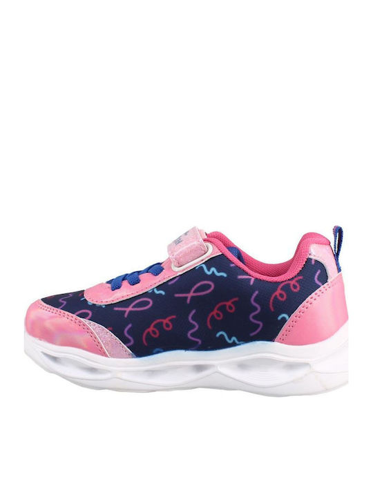 Παιδικά Sneakers με Σκρατς & Φωτάκια Μπλε