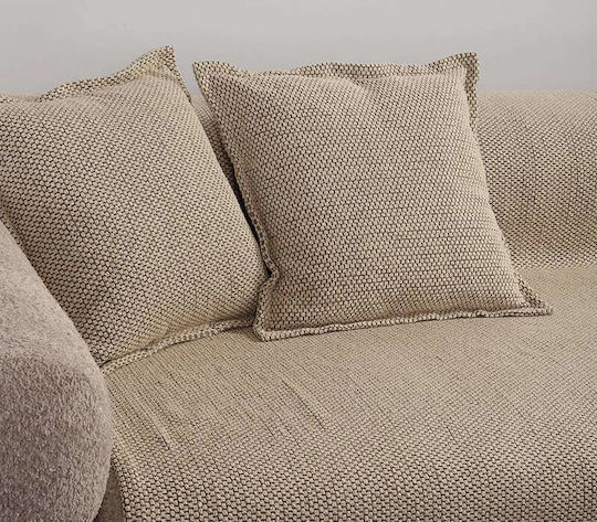 Nef-Nef Homeware Μαξιλάρι Καναπέ Home από Βελούδο Mocca 50x50εκ.