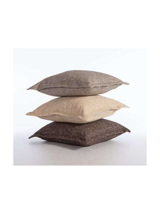 Nef-Nef Homeware Μαξιλάρι Καναπέ Home από Βελούδο Stone 50x50εκ.