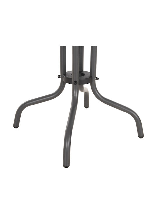 Hilfsmittel Gartentisch für Kleine Außenbereiche Holz mit Metallrahmen Figo Grau 45x45x51cm
