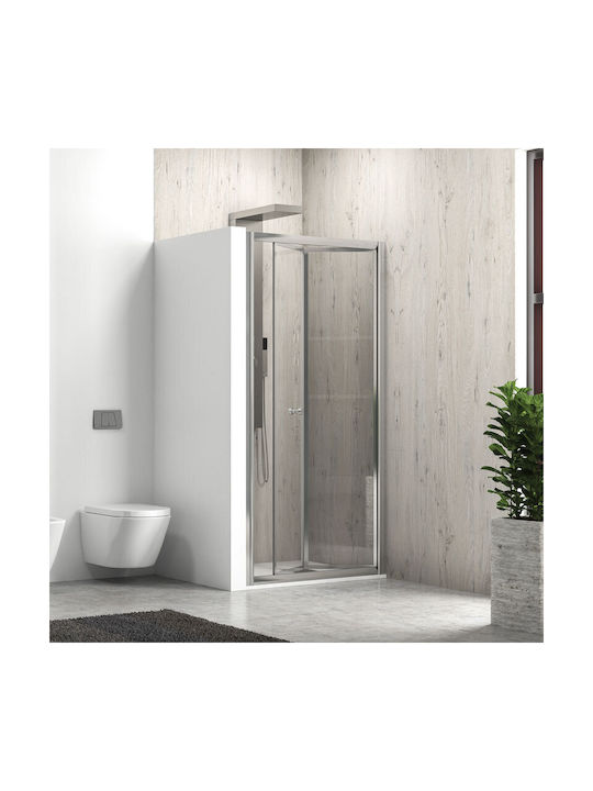 Karag M4s Shower Screen for Shower with Foldable Door 66x180cm Serigrafato Cromo