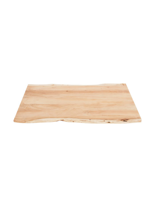 HomeMarkt Boho Rechteckig Tischoberfläche aus Massivholz Natural Color 140x80x4cm HM8465.21 1Stück