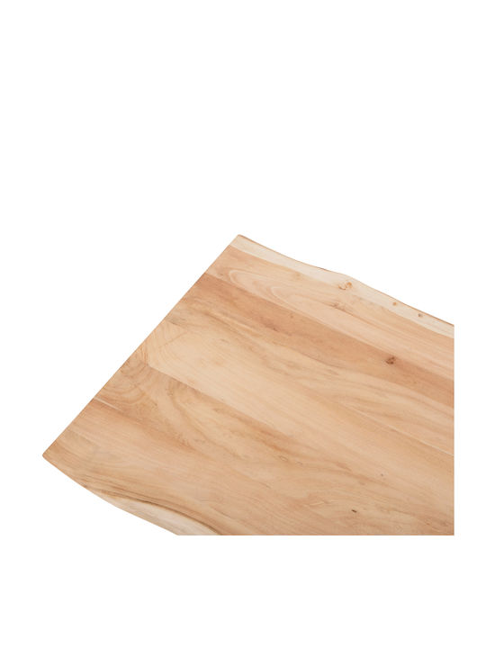 HomeMarkt Boho Rechteckig Tischoberfläche aus Massivholz Natural Color 140x80x4cm HM8465.21 1Stück