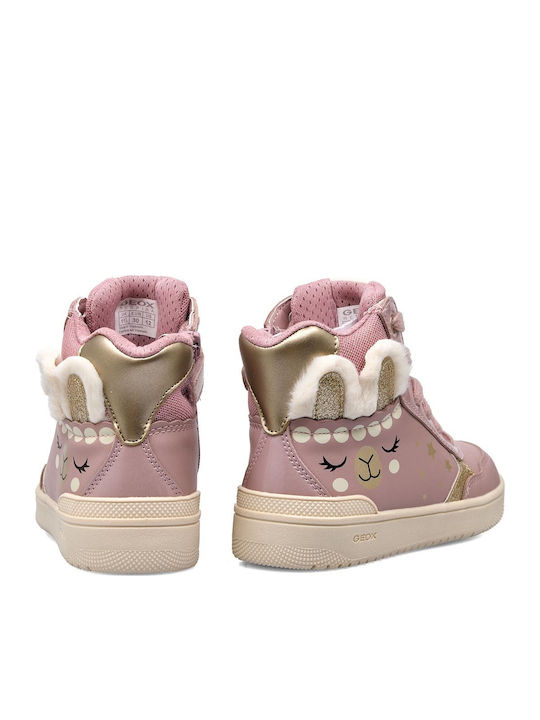 Kids Boots with Zipper Pink