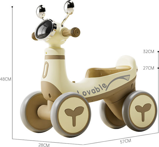 Baby Walker Animal Ride On for 12++ Months CAR-308-BLUE Blue