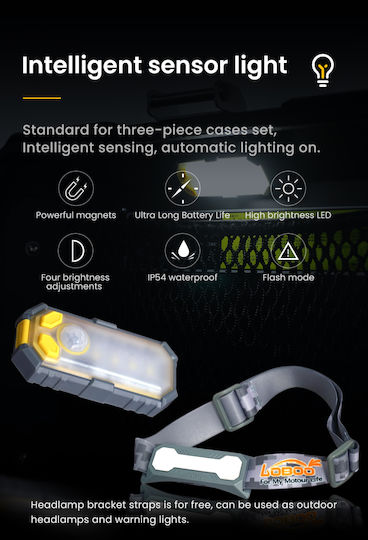 Loboo Motorrad-Topcase Aluminium 45l Silber