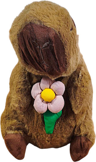 Mohicans Black Line Plush Capybara with Flower 25 cm