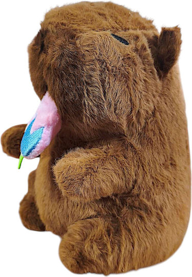 Mohicans Black Line Plush Capybara with Strawberry 25 cm