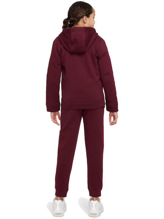 Kids Sweatpants Set Burgundy 2pcs Sportswear