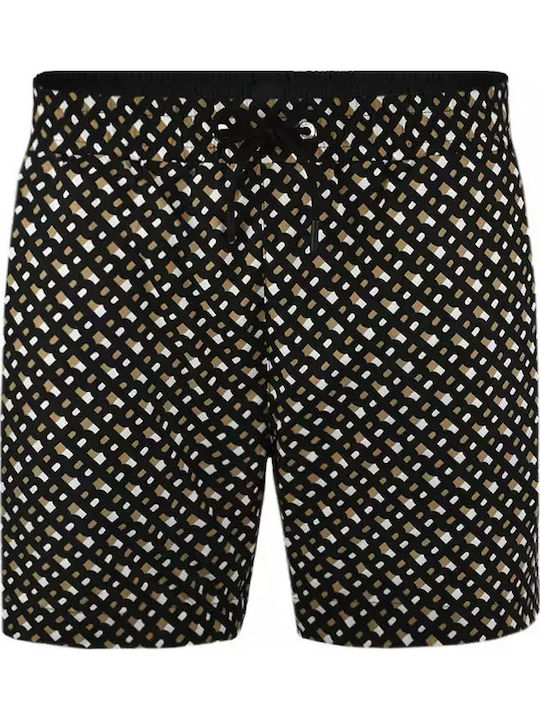 Men's Swimwear Shorts Black, White, Beige with Patterns