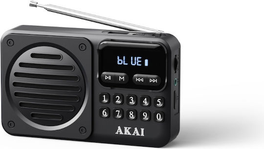 Akai Proffesional APR-300 Retro Ραδιοφωνάκι με Bluetooth και USB Μαύρο