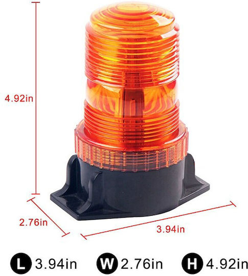 Car Beacon LED 12V Waterproof 75cm with Orange Lighting