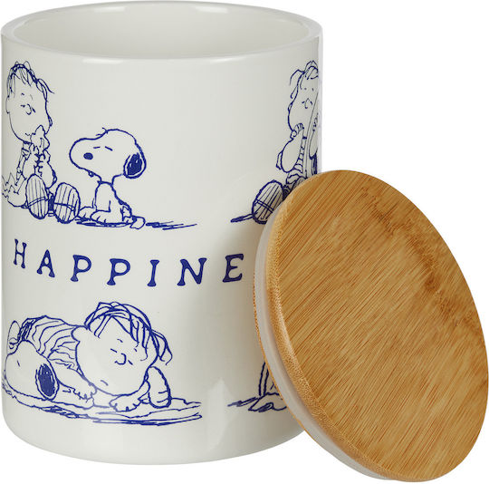 Butlers Peanuts Vase General Use with Lid made of Porcelain White 12x12x16cm Butlers Peanuts Vase General Use with Lid made of Porcelain White 12x12x16cm