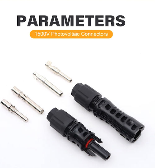 Set 10 Conectori Onuvio MC4 Evo2 Accesorii Fotovoltaice Panouri Solare Masculin Feminin 1500V 30A Certificat CE RoHS Impermeabil IP67