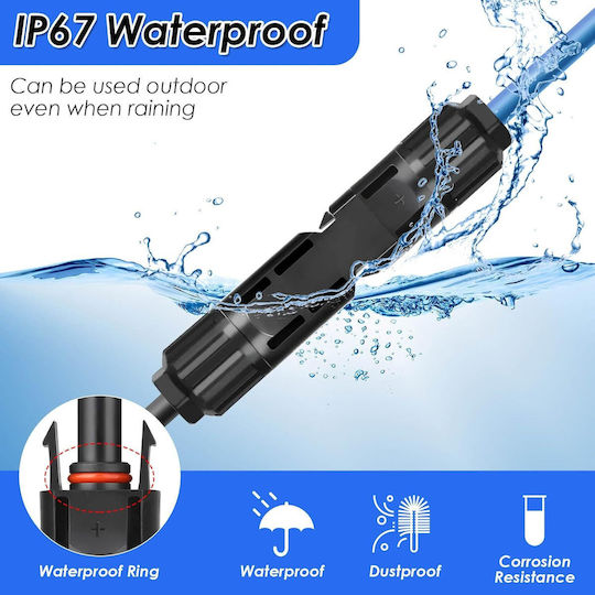 Set 10 Conectori Onuvio MC4 Accesorii Fotovoltaice Panouri Solare Masculin Feminin 1000V 45A Certificat CE RoHS Impermeabil IP67