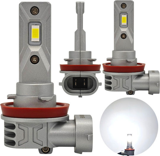 Led Bulb H9 12-24v Canbus Csp White Strong 2 Pcs New