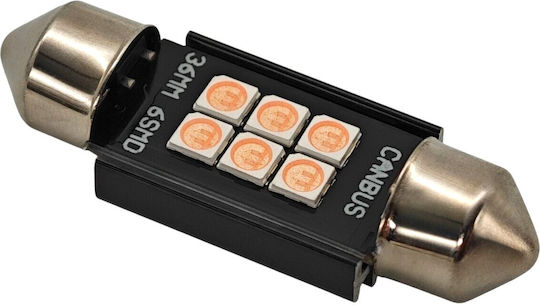 C5w Led Bulb Sv8.5 12-24v Canbus 36mm Pink