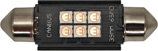 C5W C10W LED Bulb SV8.5 12-24V Canbus 39mm Pink