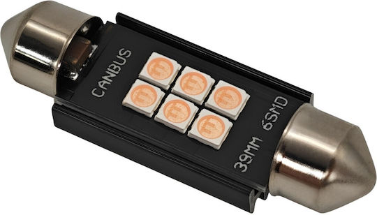 C5W C10W LED Bulb SV8.5 12-24V Canbus 39mm Pink