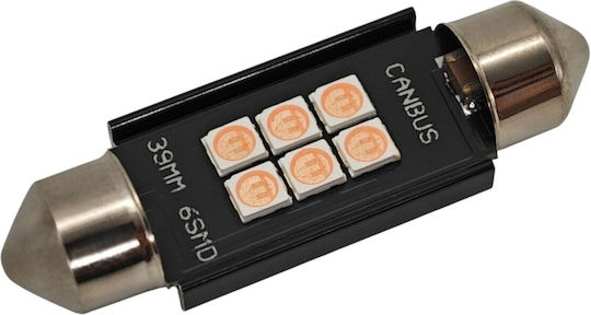 C5W C10W LED Bulb SV8.5 12-24V Canbus 39mm Pink