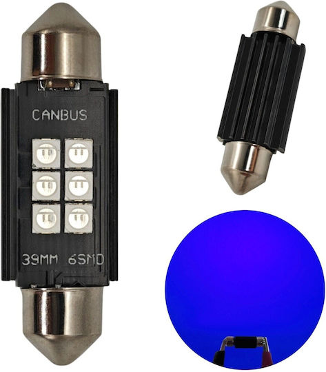C5w C10w LED Birne Sv8.5 12-24V Canbus 39mm Bläue