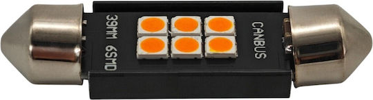 C5w C10w Bec Led Sv8.5 12-24v Canbus 39mm Portocaliu
