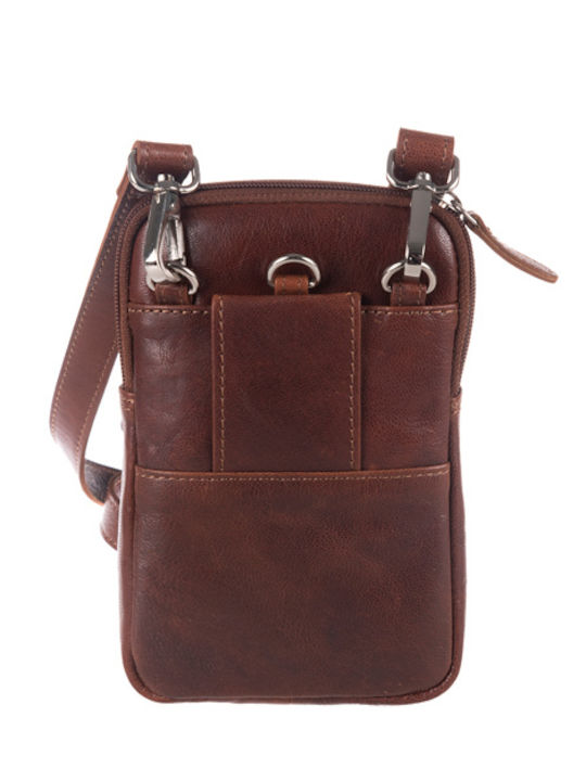 Leather Men's Bag Shoulder / Crossbody Tabac Brown