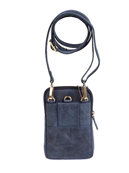 Leather Men's Bag Shoulder / Crossbody Blue
