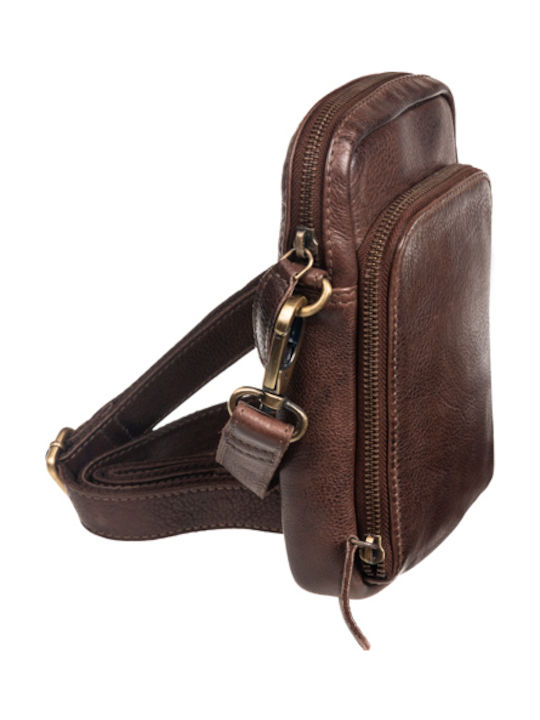 Piele Geantă pentru bărbați De umăr / tip crossbody Maro