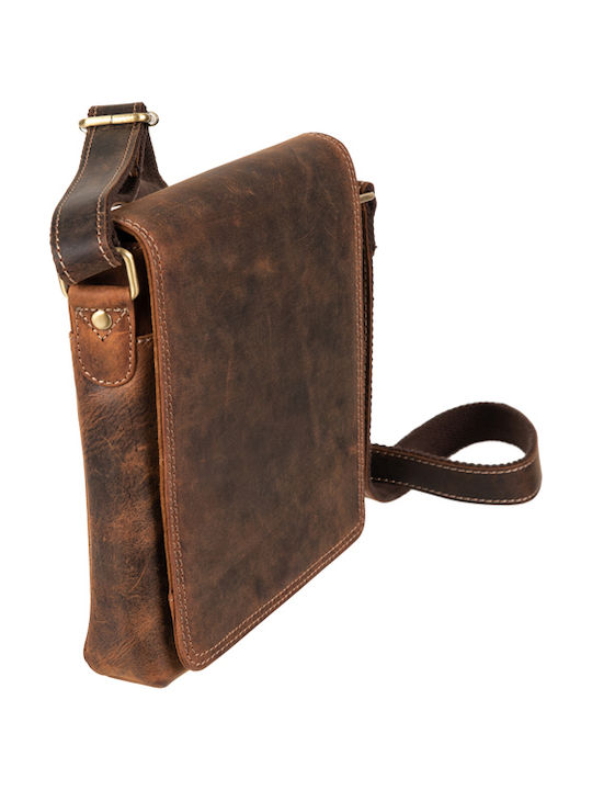 Leather Men's Bag Shoulder / Crossbody Tabac Brown