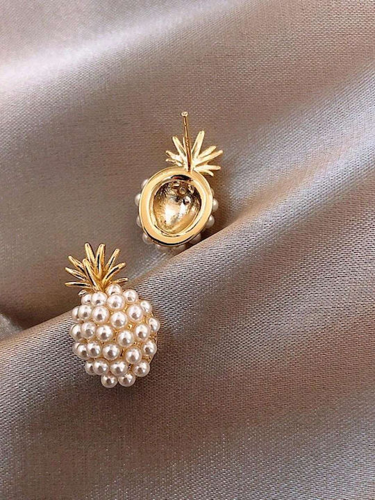 Eluna Earrings Gold Plated with Pearls