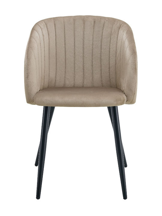Zana Kitchen Metallic Chair Beige 51.5x58.5x49cm