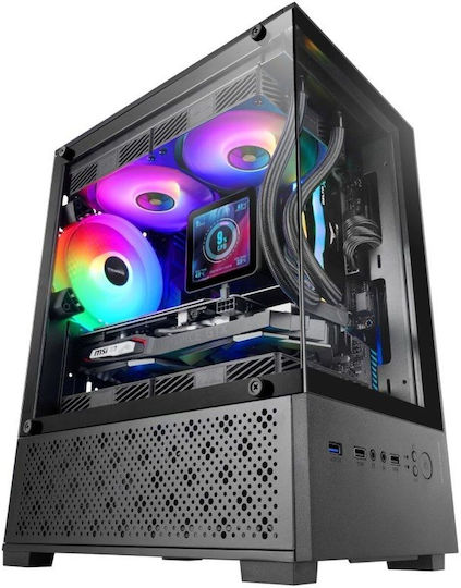 Mars Gaming MC-SE2 Gaming Midi Tower Computer Case with Side Window Black