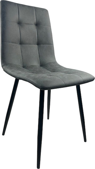 Yucatan Dining Room Artificial Leather Chair Anthracite 44x55x86cm