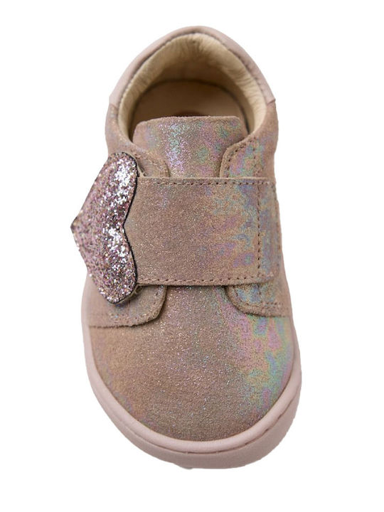 Παιδικά Sneakers Ανατομικά με Σκρατς Μπεζ