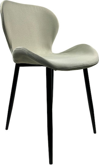 Rioja Dining Room Fabric Chair Sand/black 46x50x80cm