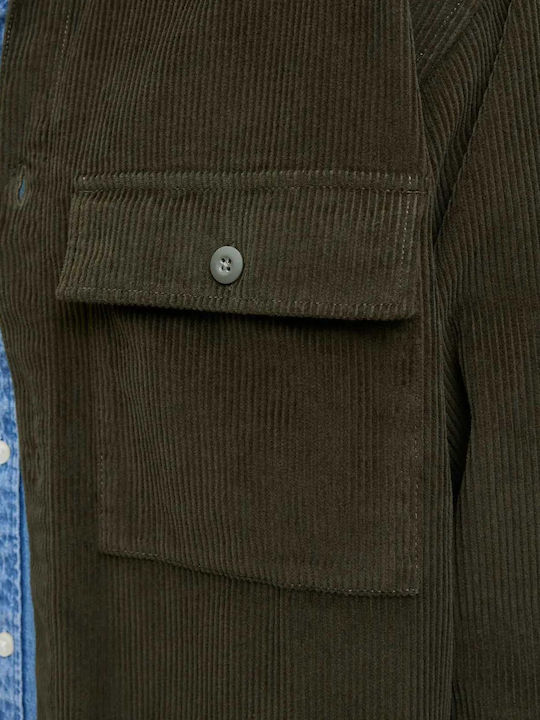 Long Sleeve Corduroy Overshirt Rosin Green
