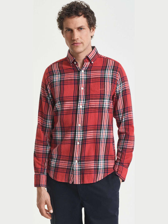Langärmlig Flanell Hemd Geprüft Red