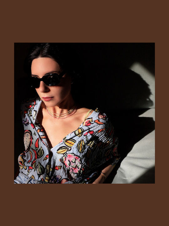 Theodora's Jewellery Necklace Made of Pink Gold Plated Steel