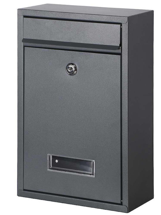 Bakaji Outdoor Mailbox Inox in Gray Color