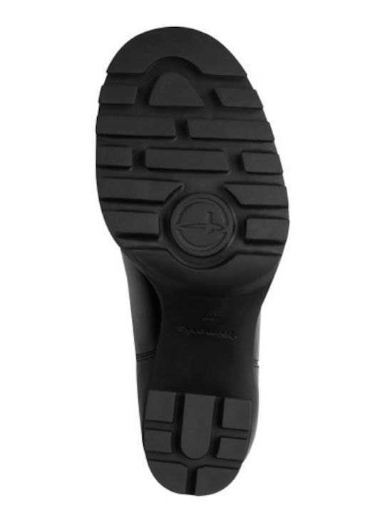 Leder Stiefeletten Damen Schwarz