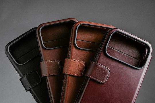 Nomad Wallet Piele / Silicon 2mm Maro (iPhone 17 Pro Max)
