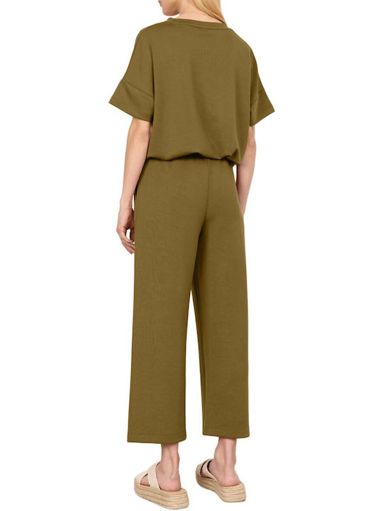 Soya Concept Damen Hoch tailliert Stoff Hose mit Gummizug Olive Soya Concept Damen Hoch tailliert Stoff Hose mit Gummizug Olive