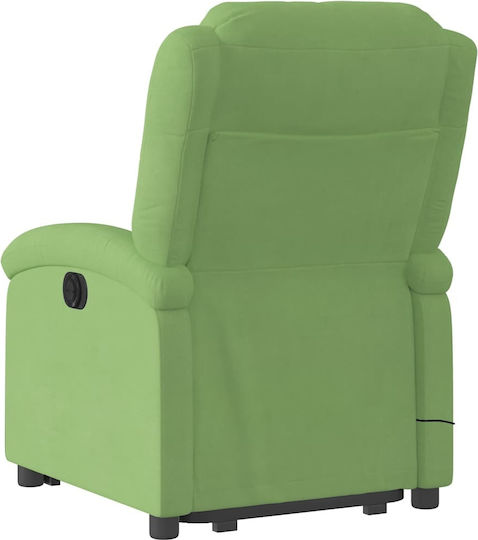 Fotoliu Relax Masaj cu Puf Catifelat Verde 71x86.5x99.5cm
