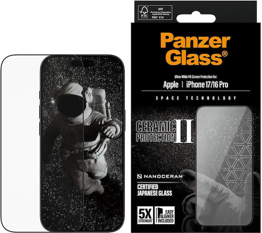PanzerGlass Keramik Gehärtetes Glas (iPhone 17, iPhone 16 Pro, PanzerGlass)