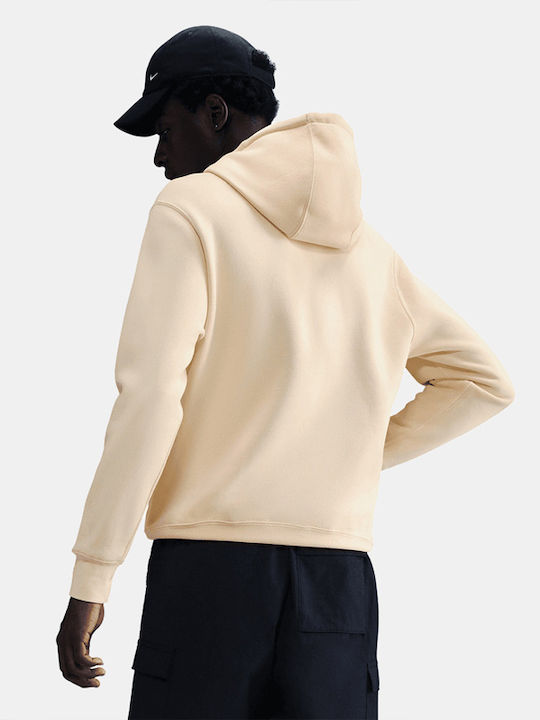 Nike Sportswear Club Φούτερ Λευκό με Κουκούλα