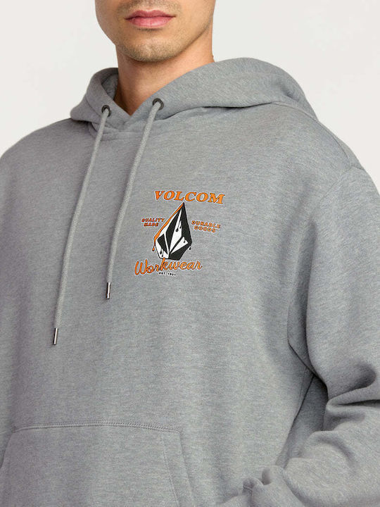 Workwear Po Hoodie with Heather Grey Color